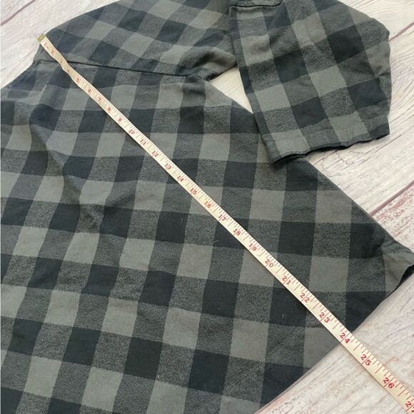Prairie Underground Organic Cotton Check Pullover Long Sleeve Black Size Medium - Picture 5 of 6